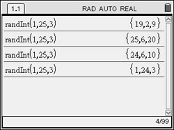 repeat integers